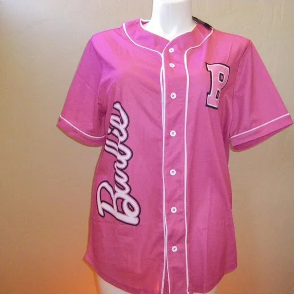 Barbie Pink Baseball Jersey West Coast Barbie Logo Women's Sizes NWT - Picture 7 of 14